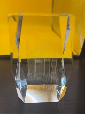Clear Crystal New York Skyline Keepsake - Clear